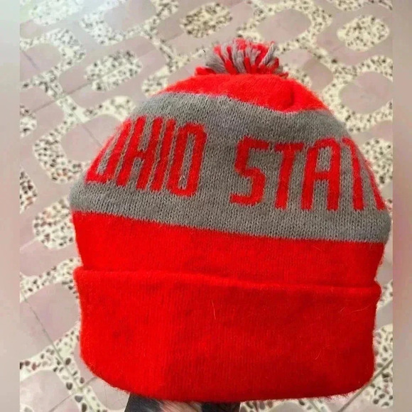 Vintage 1970’s The Ohio State University Buckeyes Woody Hayes Beanie Hat Cap Pom - Picture 2 of 7